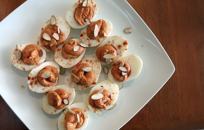 romesco deviled eggs