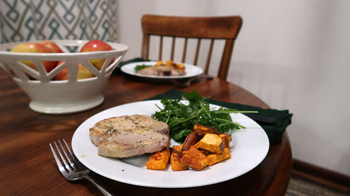 mustard and thyme pork chops